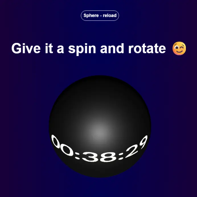Interactive Three.js sphere that can be rotated by the user